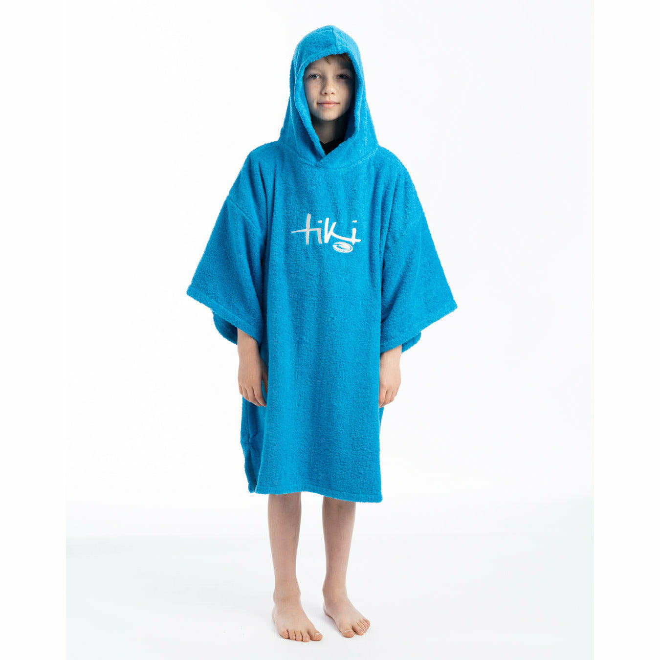 Tiki Junior Hooded Change Robe Blue