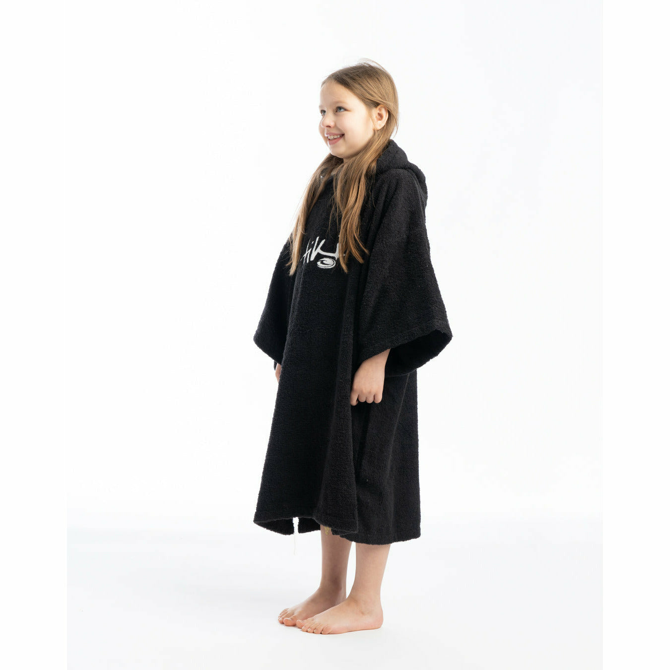 Tiki Junior Hooded Change Robe Black