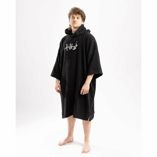Tiki Adults Hooded Change Robe Black