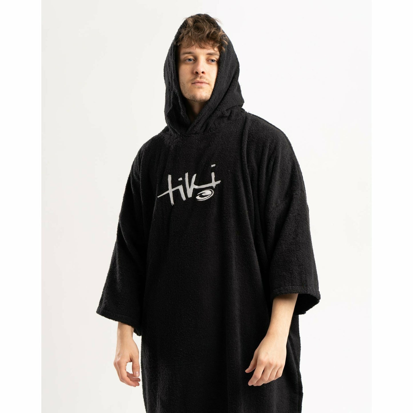 Tiki Adults Hooded Change Robe Black