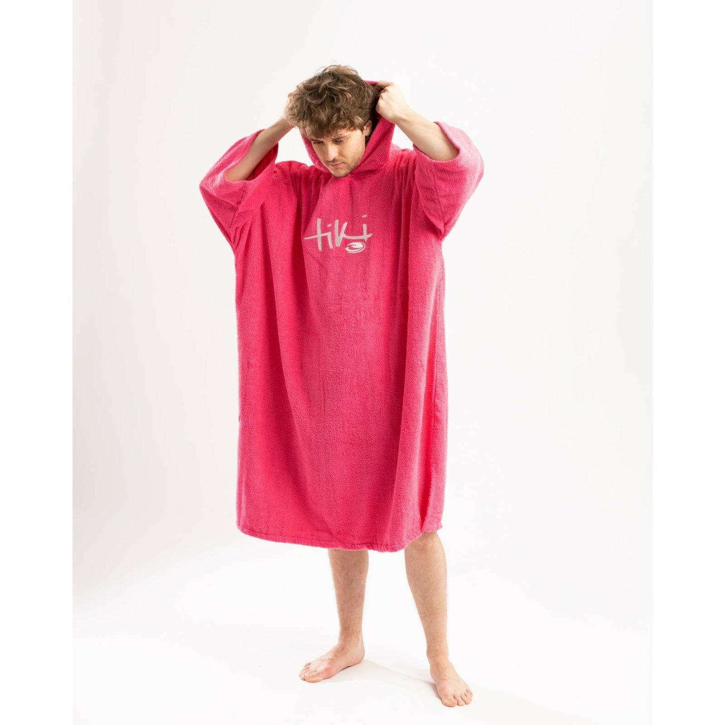 Tiki Adults Hooded Change Robe Pink