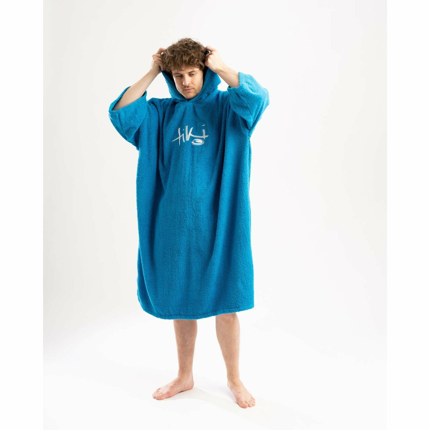 Tiki Adults Hooded Change Robe Blue