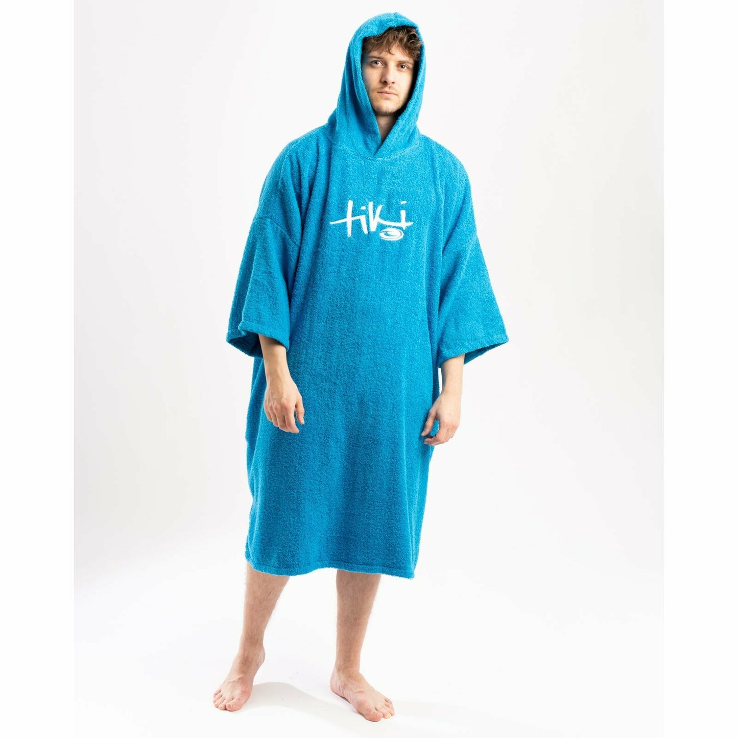 Tiki Adults Hooded Change Robe Blue