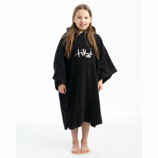 Tiki Junior Hooded Change Robe Black