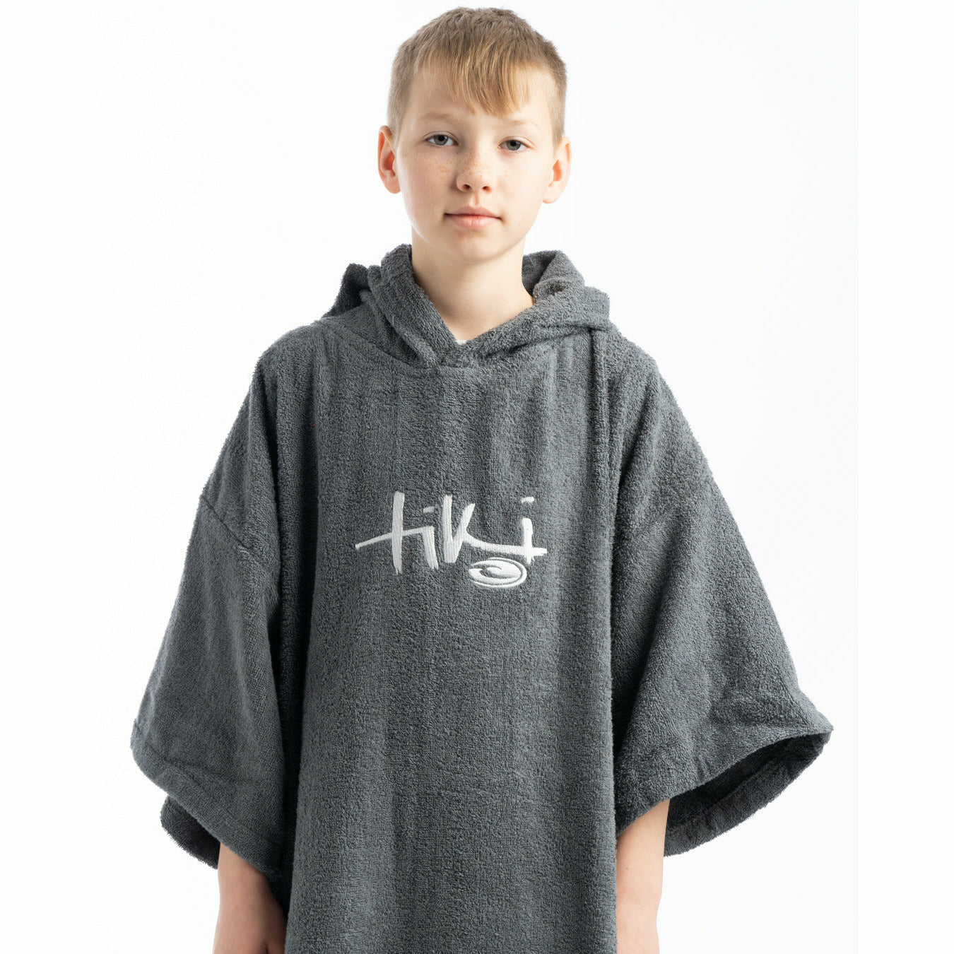 Tiki Junior Hooded Change Robe Grey