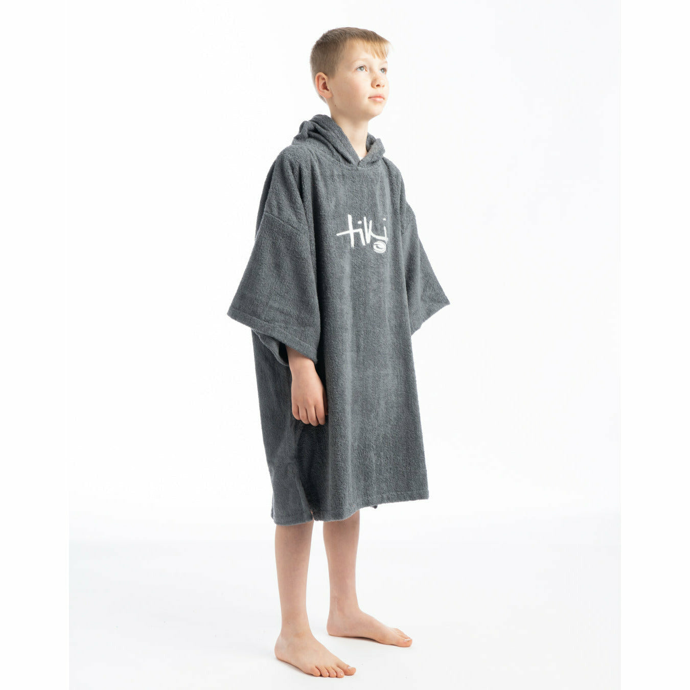 Tiki Junior Hooded Change Robe Grey