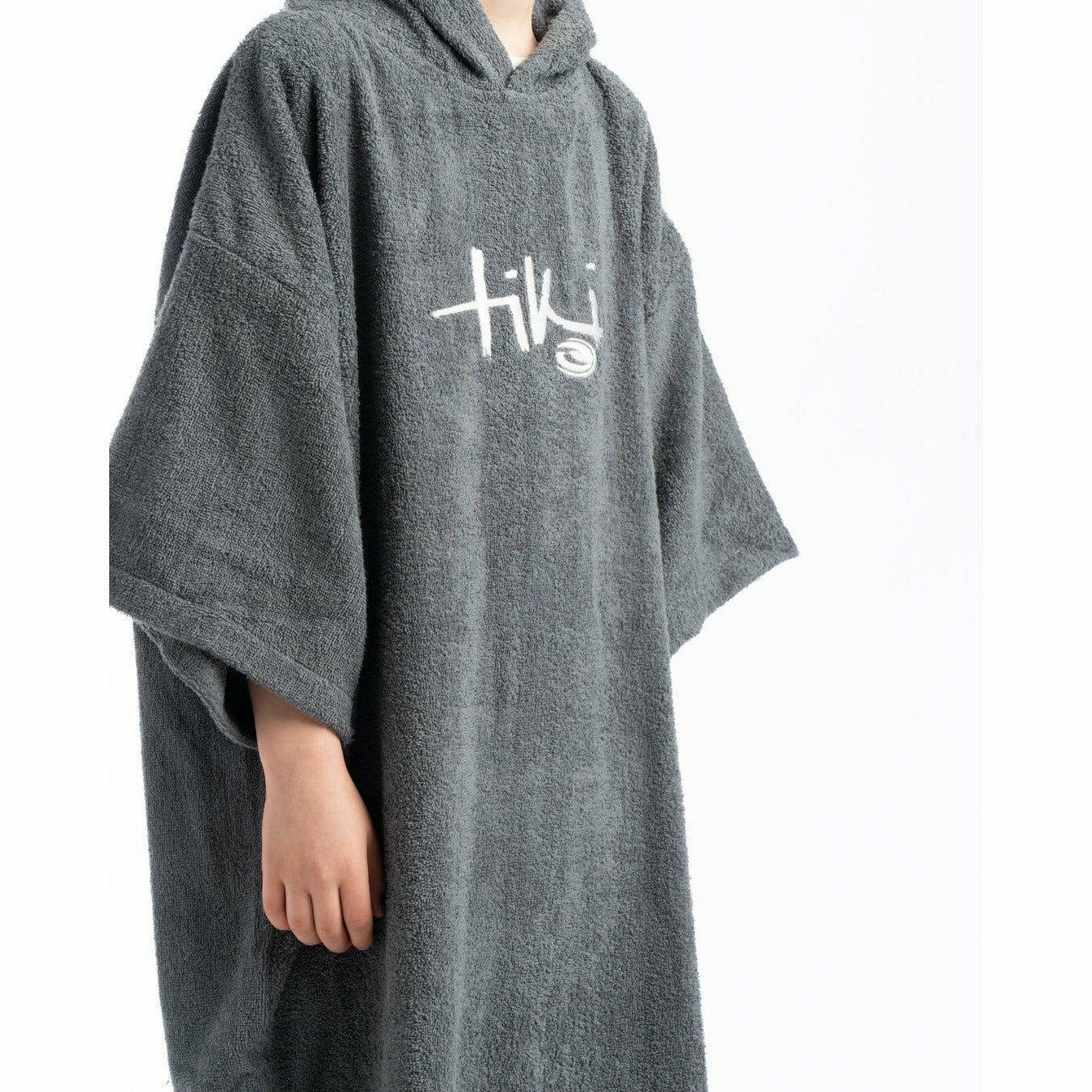 Tiki Junior Hooded Change Robe Grey
