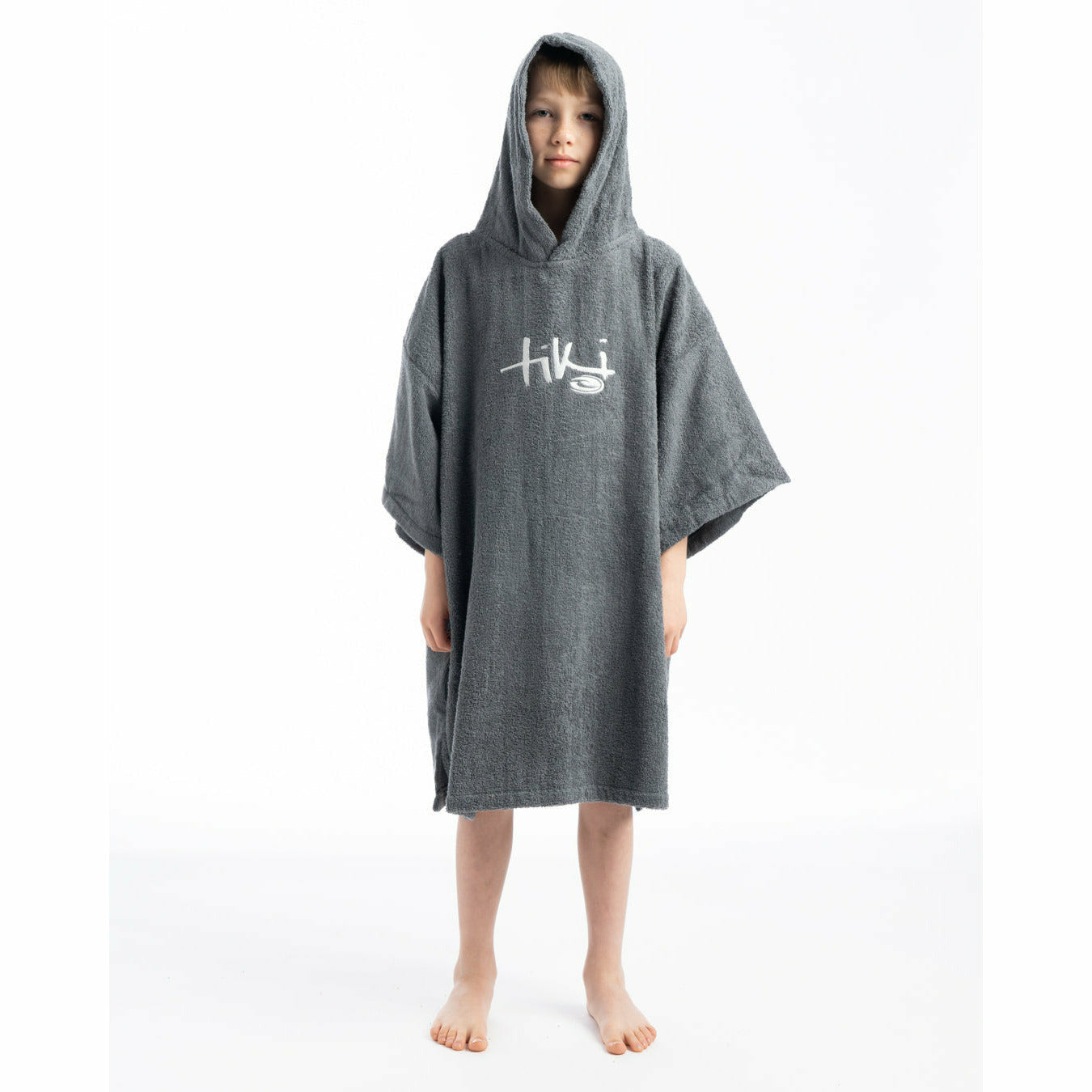 Tiki Junior Hooded Change Robe Grey